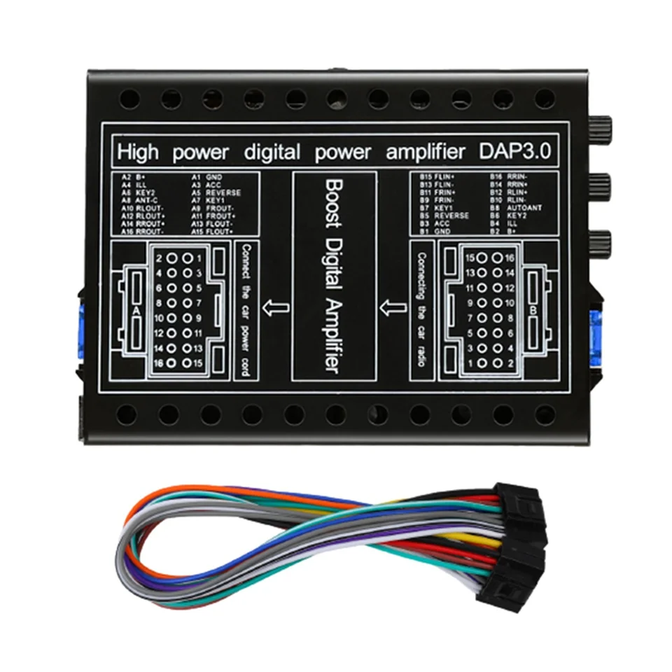 Auto DSP zosilňovač DC 12V Hi-Fi Booster Audio Stereo Digital Sound Processors 4x60W pre Android bezstratovú aktualizáciu