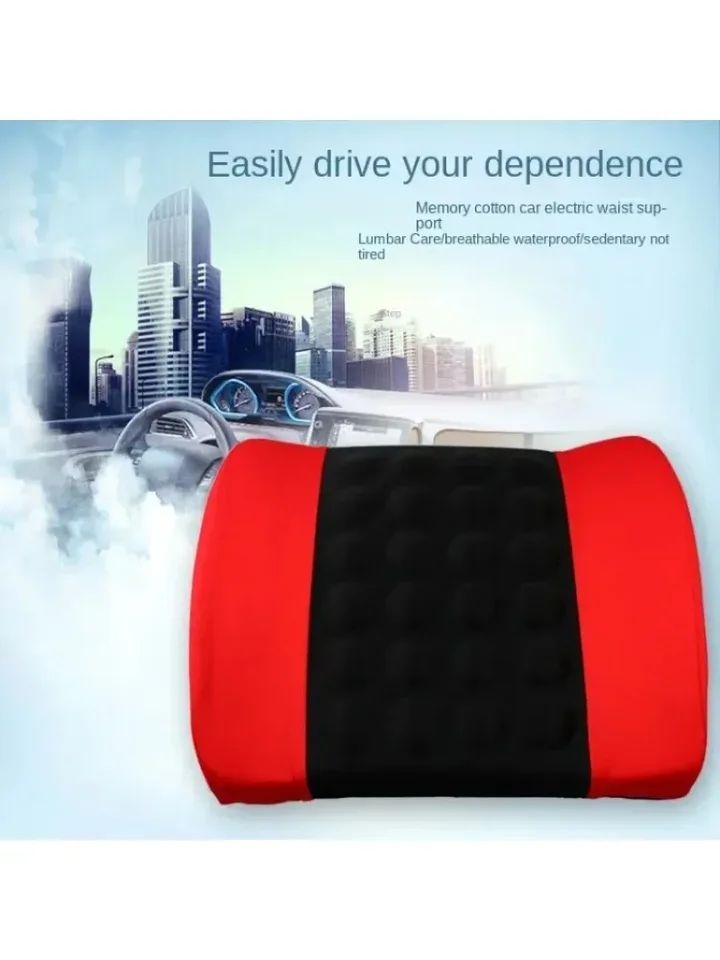 Auto elektrické bedrové vankúšové pamäť pamäť Pen s automobilovým lemom automatický pás Mat Cars Office Viacúčelové elektrické bedrové vankúš