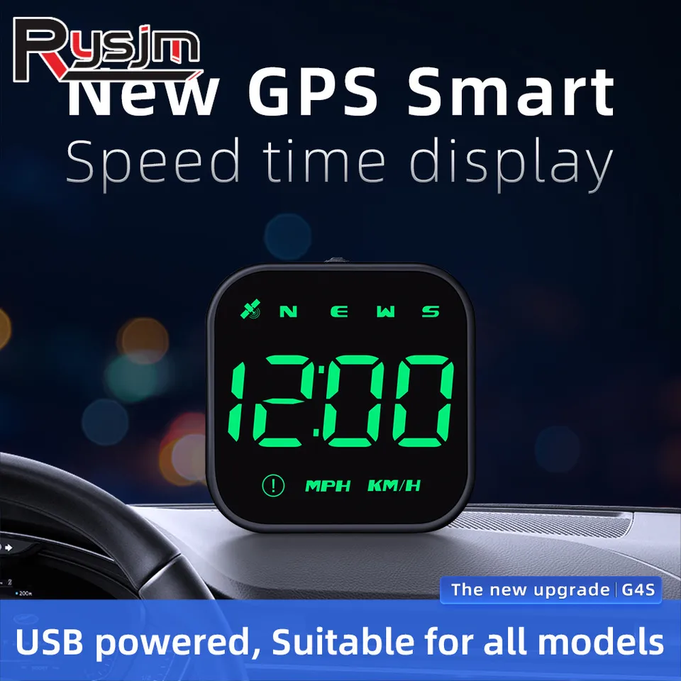 Auto hlava hore displej G4S GPS HUD LED tachometer