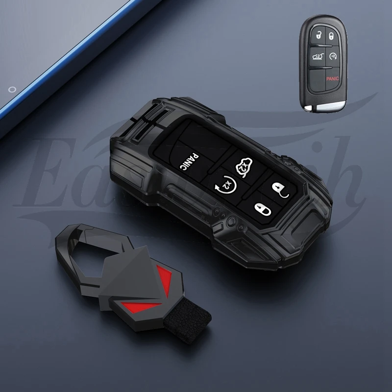 Auto inteligentné diaľkové fobové kľúče držiteľ pre držiak Jeep Grand Cherokee Compass Patriot Renegade pre Dodge Challenger Journey Shell