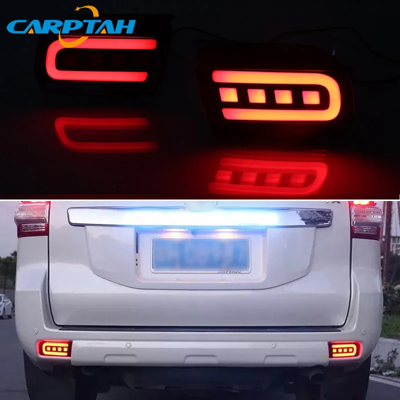 Auto LED 12 V zadné hmlové žiarovky zadného nárazníka pre Toyota Prado 2010 - 2021 2022 2023