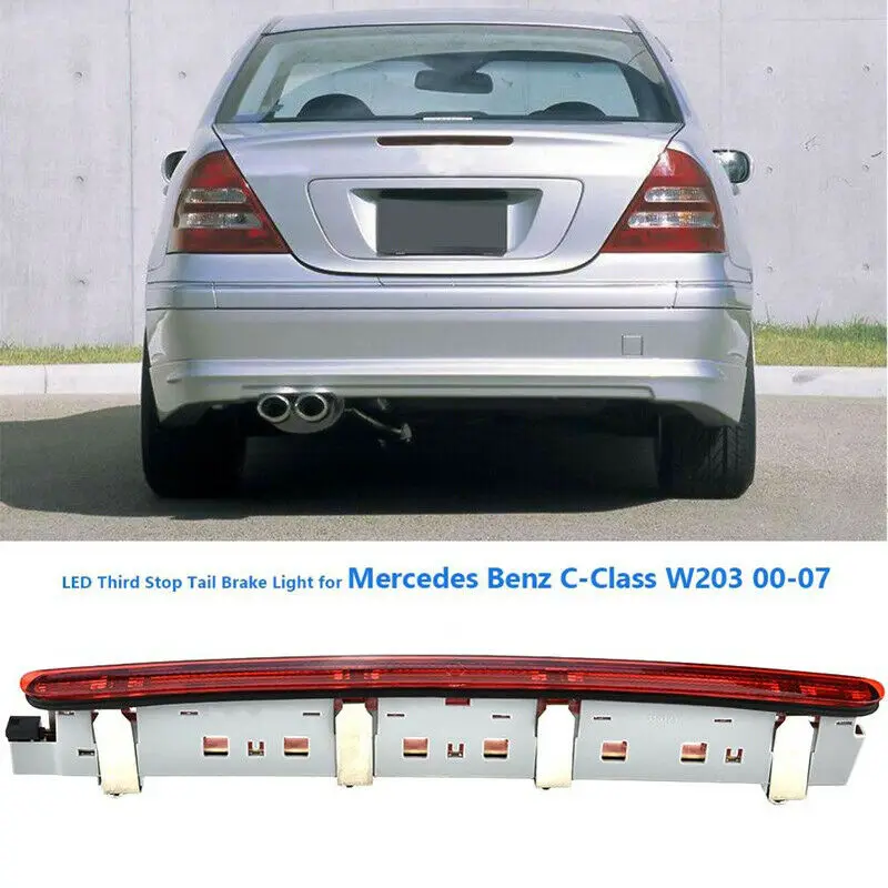 Auto LED LED tretie tretie brzdové svetlá zastavte lampu pre Mercedes Benz W203 2001-2007 Vysoké zastávka výstražného svetla Zadná parkovacia lampa Signal