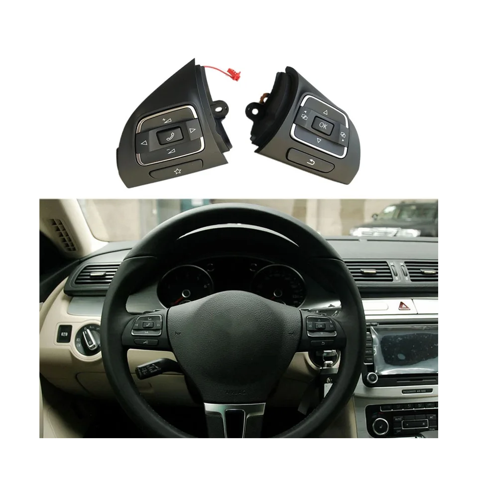 Auto na ľavej strane MFD tlačidlá na tlačidlá volantu pre golf MK6 Tiguan Jetta MK6 EOS 5C0959537A/5C0959538B