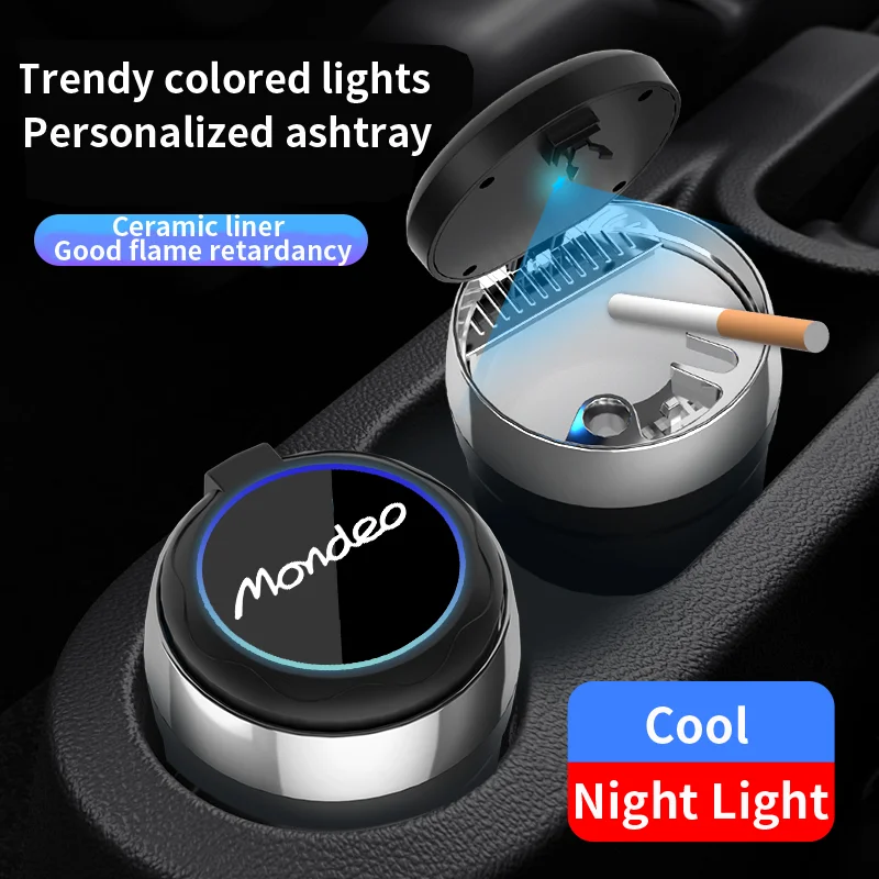 Auto popolníka dezodorant bez dymu bez dymu LED prenosné vnútorné doplnky vhodné pre Ford Mondeo Mk3 Mk4 Mk5
