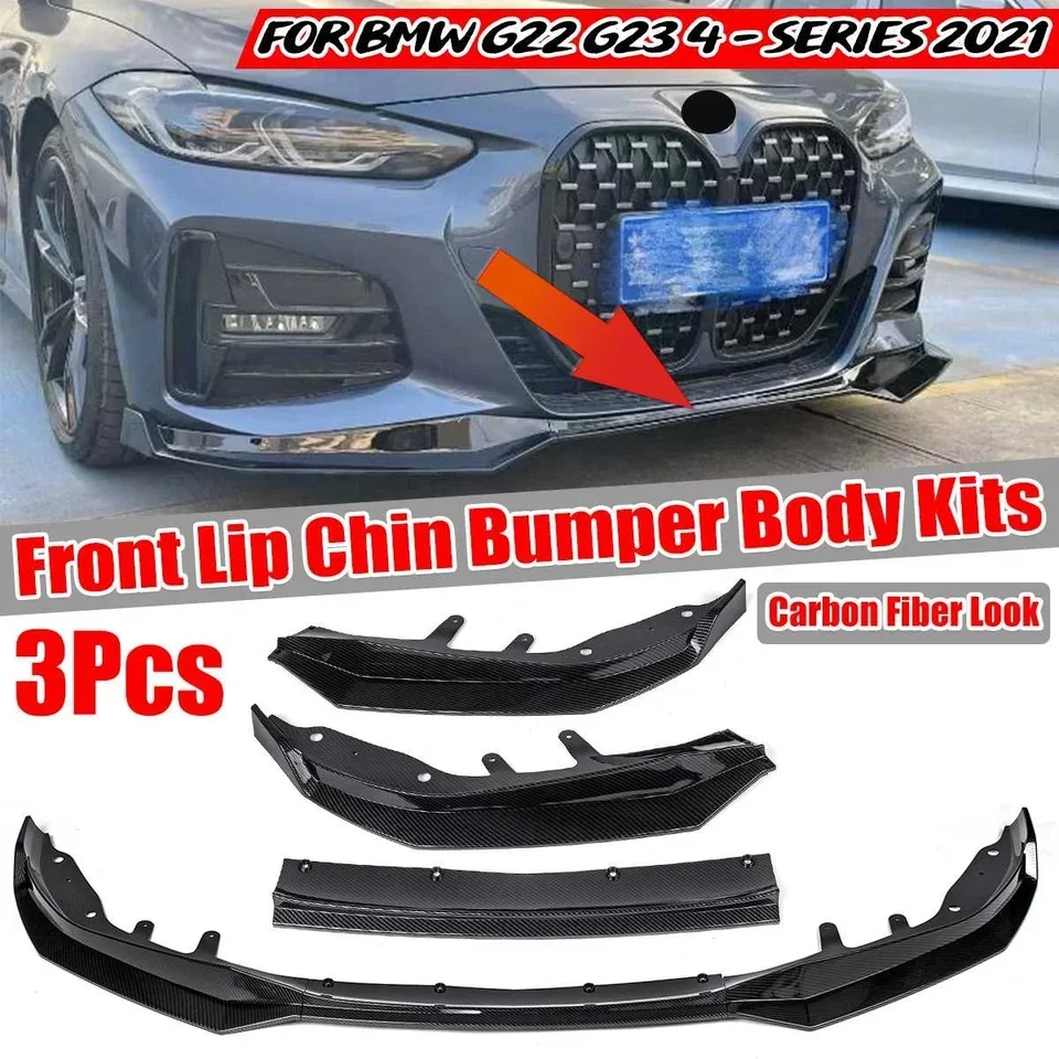 Auto predného nárazníka Body Kit Spoiler Difuser Difuser Lip Ochrana krytého strážcu pery pre BMW G22 G23 4 Series 2021 Body Kit