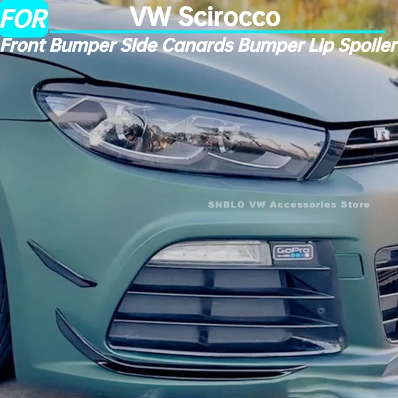 Auto predného nárazníka bočné kazety Bumper Bumper Lip Spoiler Tink for VW Scirocco Exteriérové ​​doplnky 2009 2010 2012 2013 2014