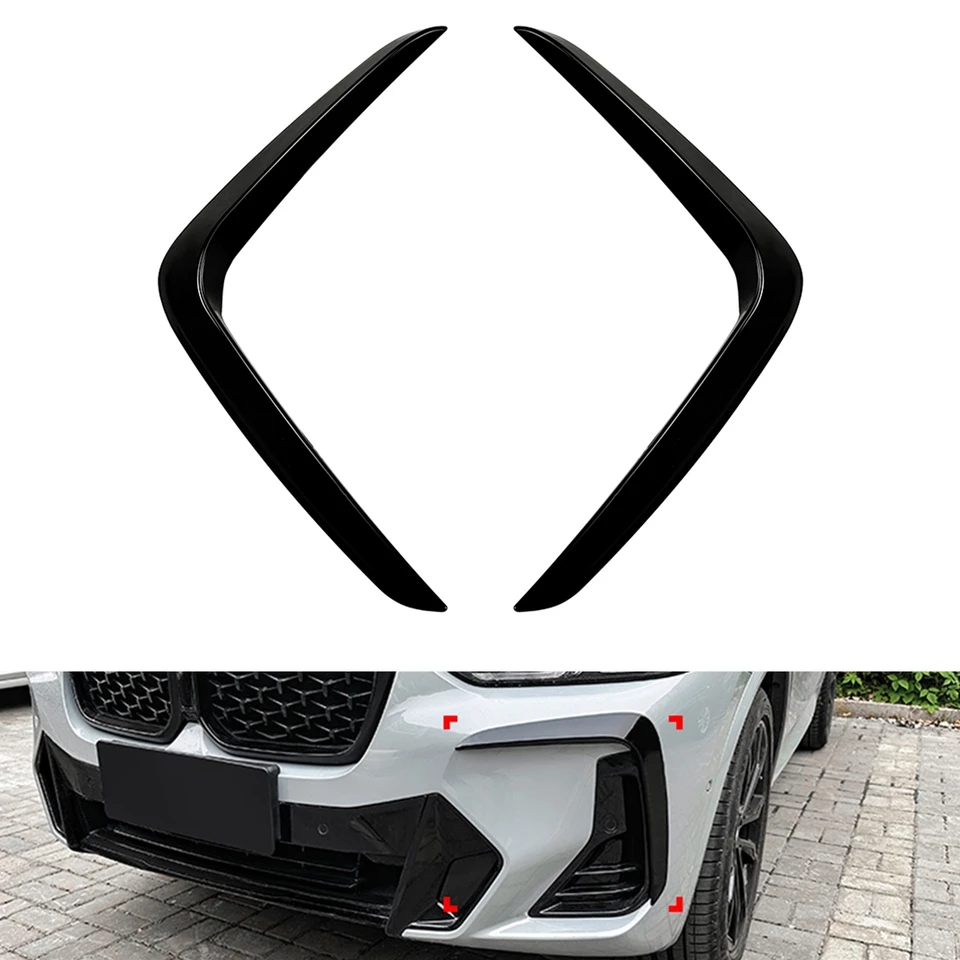 Auto predného nárazníka bočné vzduchové vetracie kryt hmly hmlové svetlo žiarovky Splitter Rám pre BMW X3 X4 G01 G02 M Sport LCI 2022-2023