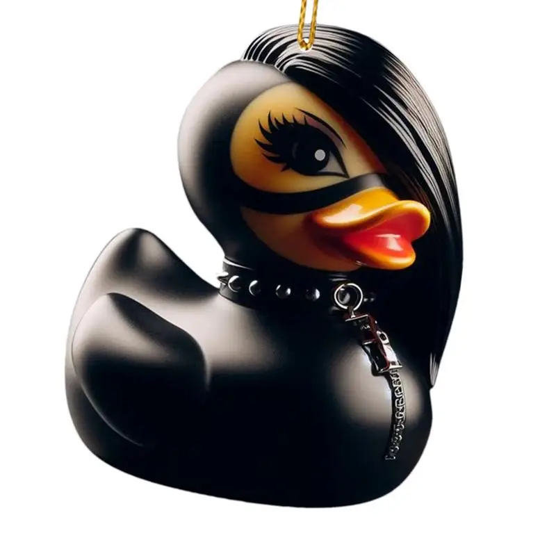 Auto prívesok Little Duck Ghost Téma Swing Automatické spätné zrkadlo Závesné ozdoby interiérové ​​dekorácie Príslušenstvo pre dievčatá