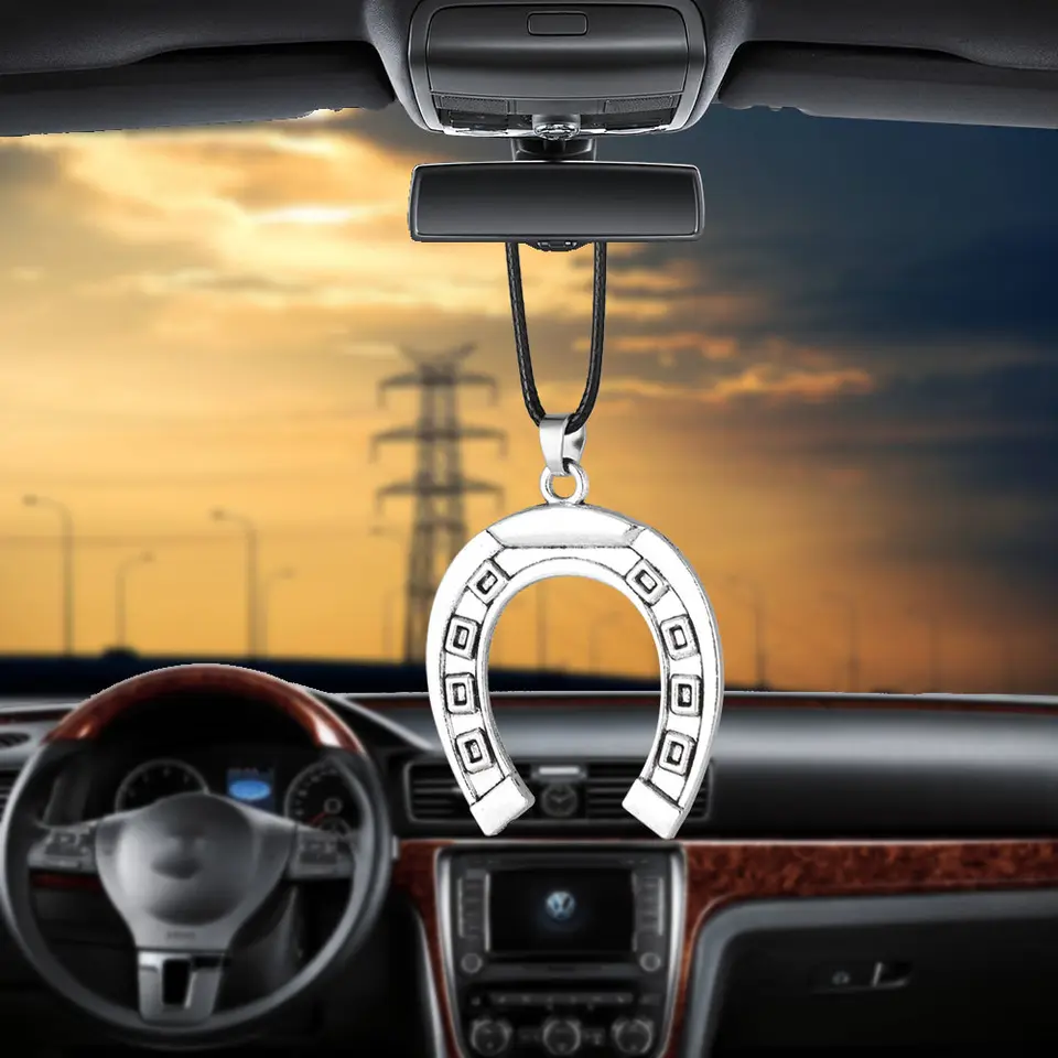 Auto prívesok Rusko Lucky Horseshoe magnet domáce spätné zrkadlo dekorácia Závesné ozdoby kúzla