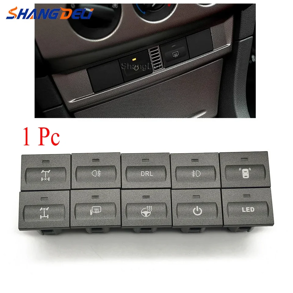 Auto Red LED DRL Light Baling Radar zapnutia tlačidla prepínača zrkadla kamery pre Ford Focus 2 Mk2 2009 2010 2011 Príslušenstvo