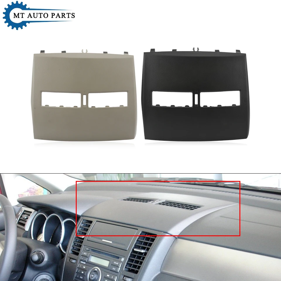 Auto stredná klimatizácia výstupná doska finišerový prístrojový panel klimatizácia Venterný kryt pre Nissan Tiida 2005-2011 LHD