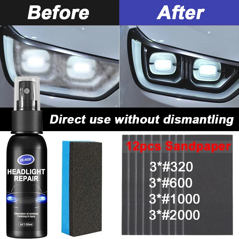 Auto svetlomet leštiaceho agenta Scratch Remover Oprava tekutiny Obnovenie Obnovenie Obnovenie leštiaceho kvapaliny Automatické príslušenstvo