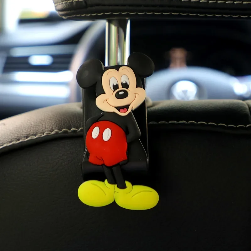 Auto univerzálne sedadlo chrbta anime figúrky remeslá Mickey Minnie Interiér karikatúra Automatické hlavy Hook Hook Hanger Ozdoby príslušenstvo
