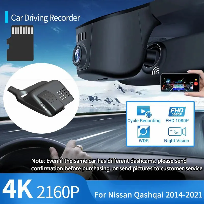 Auto video DVR Driving Recorder Front Monitor Part Night Vision for Nissan Qashqai Rogue Sport J11 2014 ~ 2021 príslušenstva
