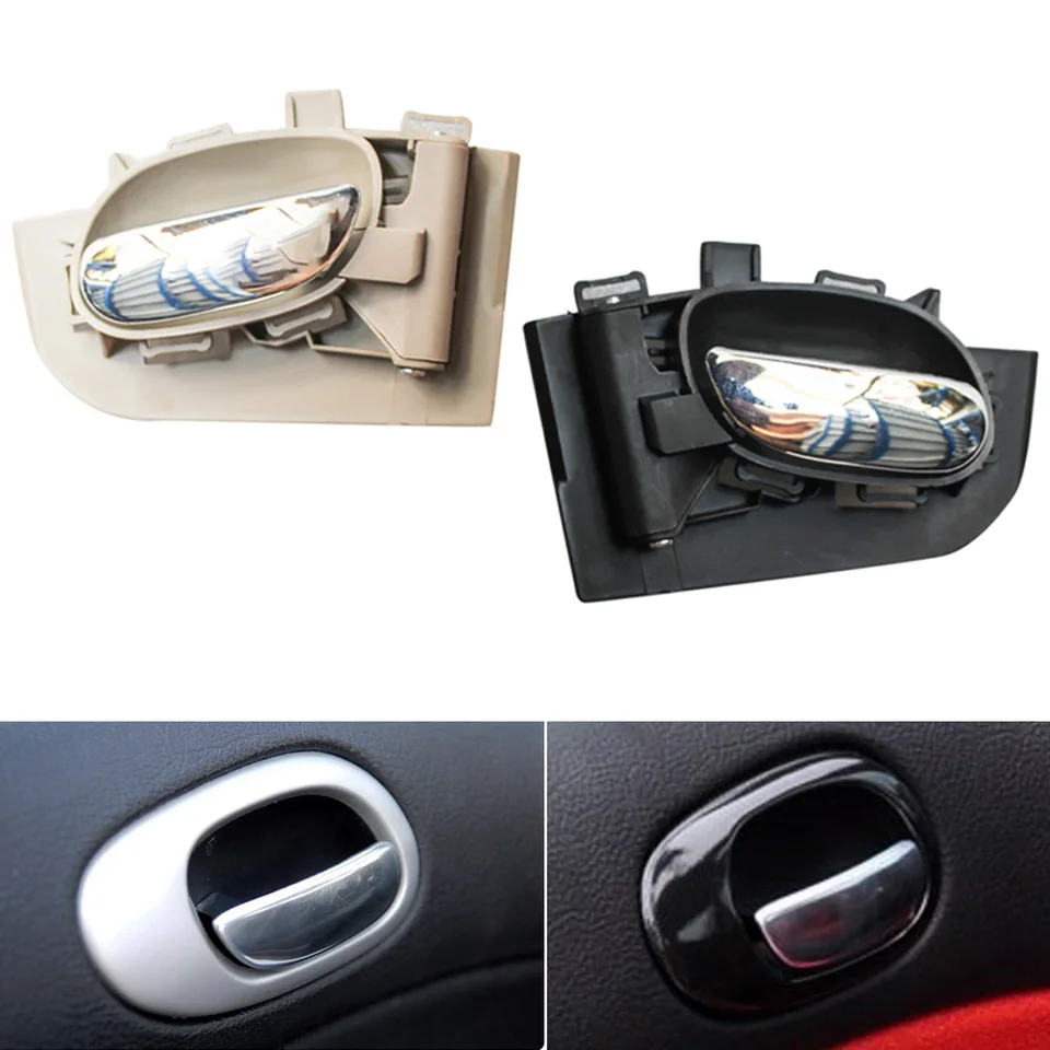 auto vnútorné dvere rukoväť Vnútorné dvere zatvorené kľučky Catcher predný zadný chróm pre Peugeot 206 207 Citroen C2