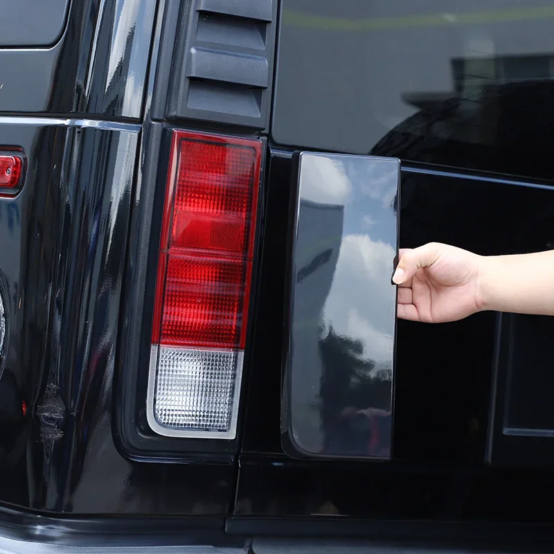 Auto zadné svetlo sčernaté škrupina/abs priehľadné šedé chvostové svetlo kryt/chvostový svetlo dekoratívny kryt pre 03-09 Hummer H2