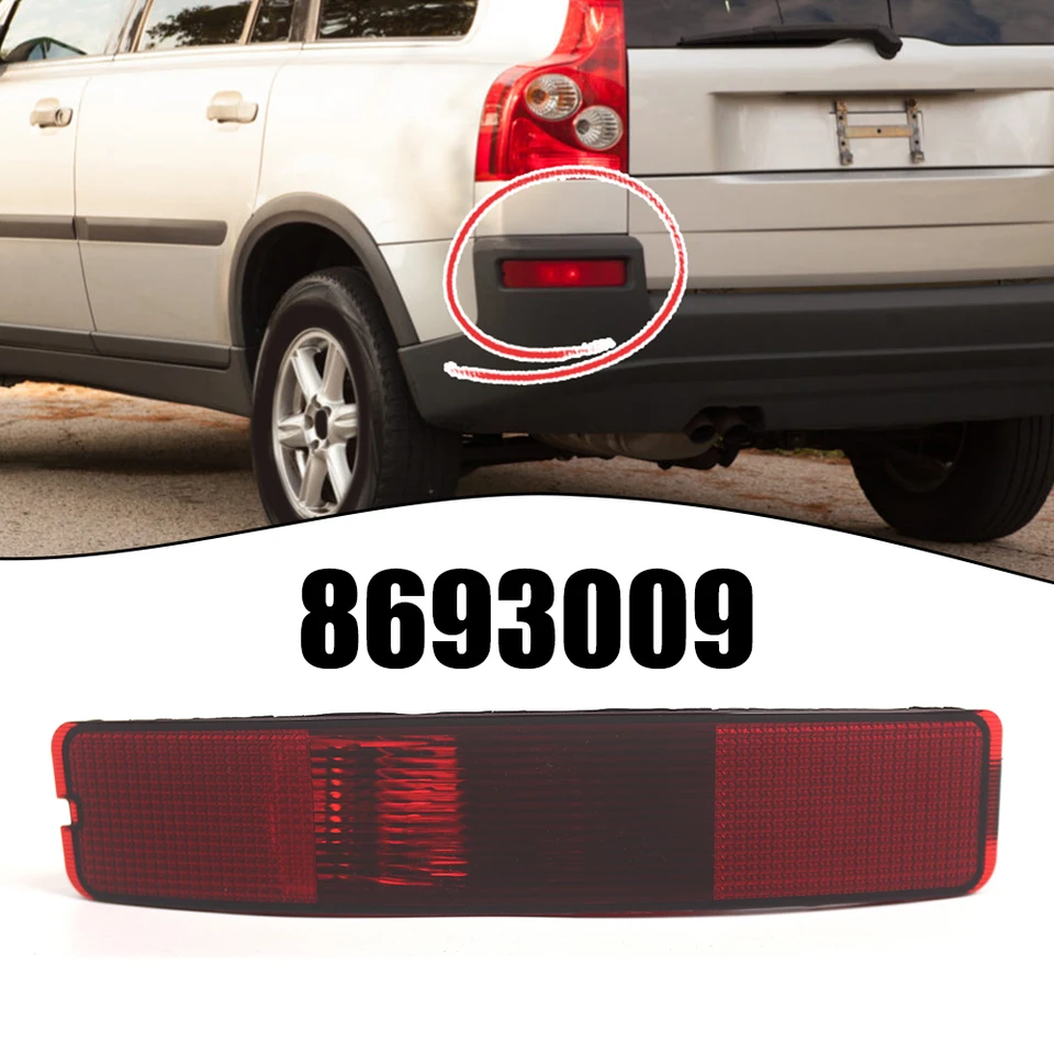 Auto červené zadné nárazník Tail Stredné hmlové žiarovky s reverzným reflektorovým brzdovým svetlá pre Volvo XC90 2003-2006 8693009/8693008/8693012