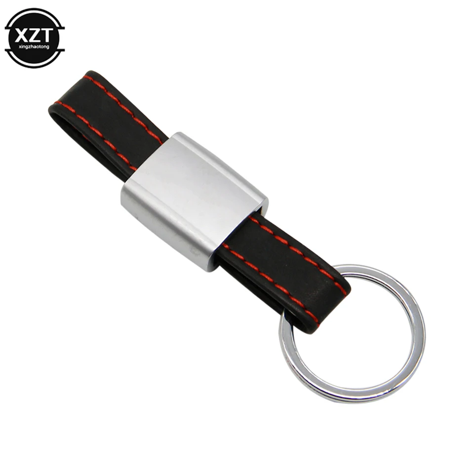 Auto čierna červená kožená kožená reťazová retiazka kľúča kľúča kľúča kľúča Keyring Držiteľ pre Audi Sline Forvw R RS pre AMG