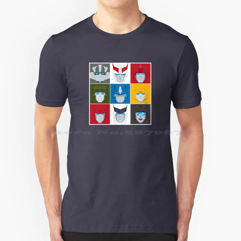 Autobot deväť tričiek 100% bavlnené tričko G1 Autobots Wheeljack Prowl Ironhide Hound Cliffjumper Rathet Jazz 80s Karikatúry
