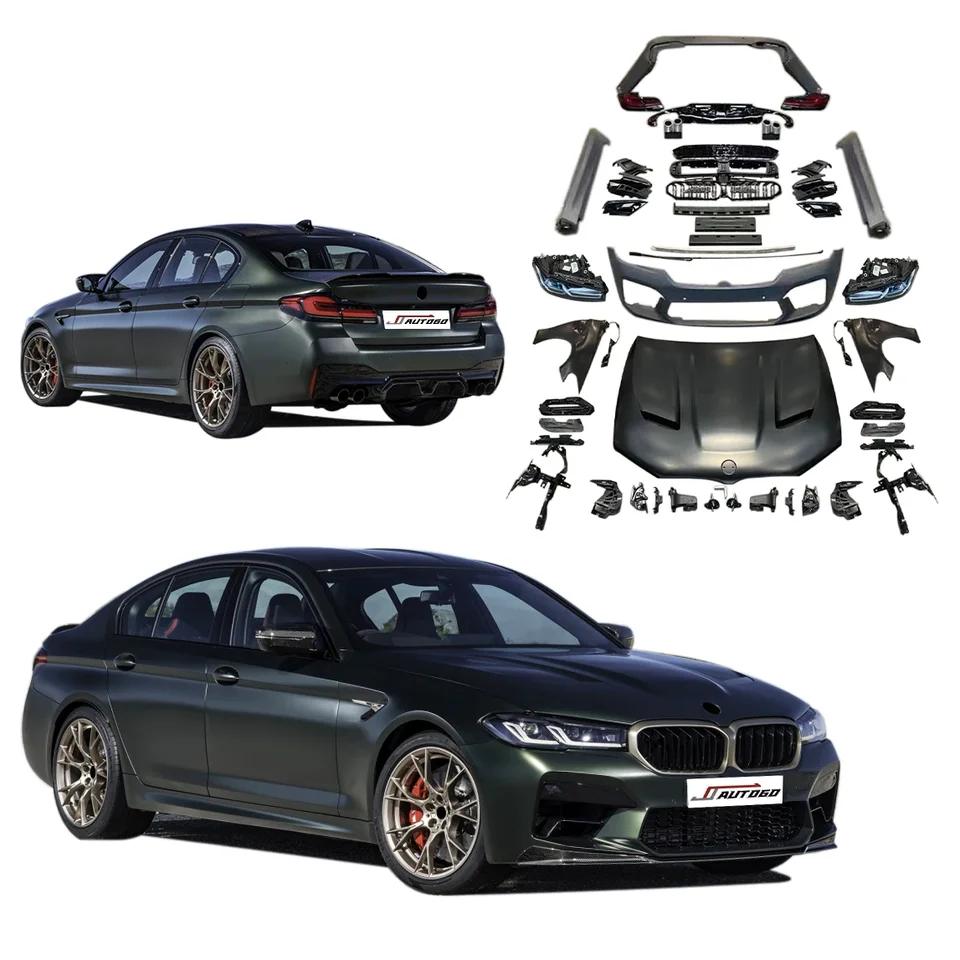 Automatic facelift Retipit Body Kit pre BMW 5 Series F10 2010-2017 Inovácia na pretekárske mlčanlivosti M5CS G30 Front+zadná zostava zostavy nárazníka
