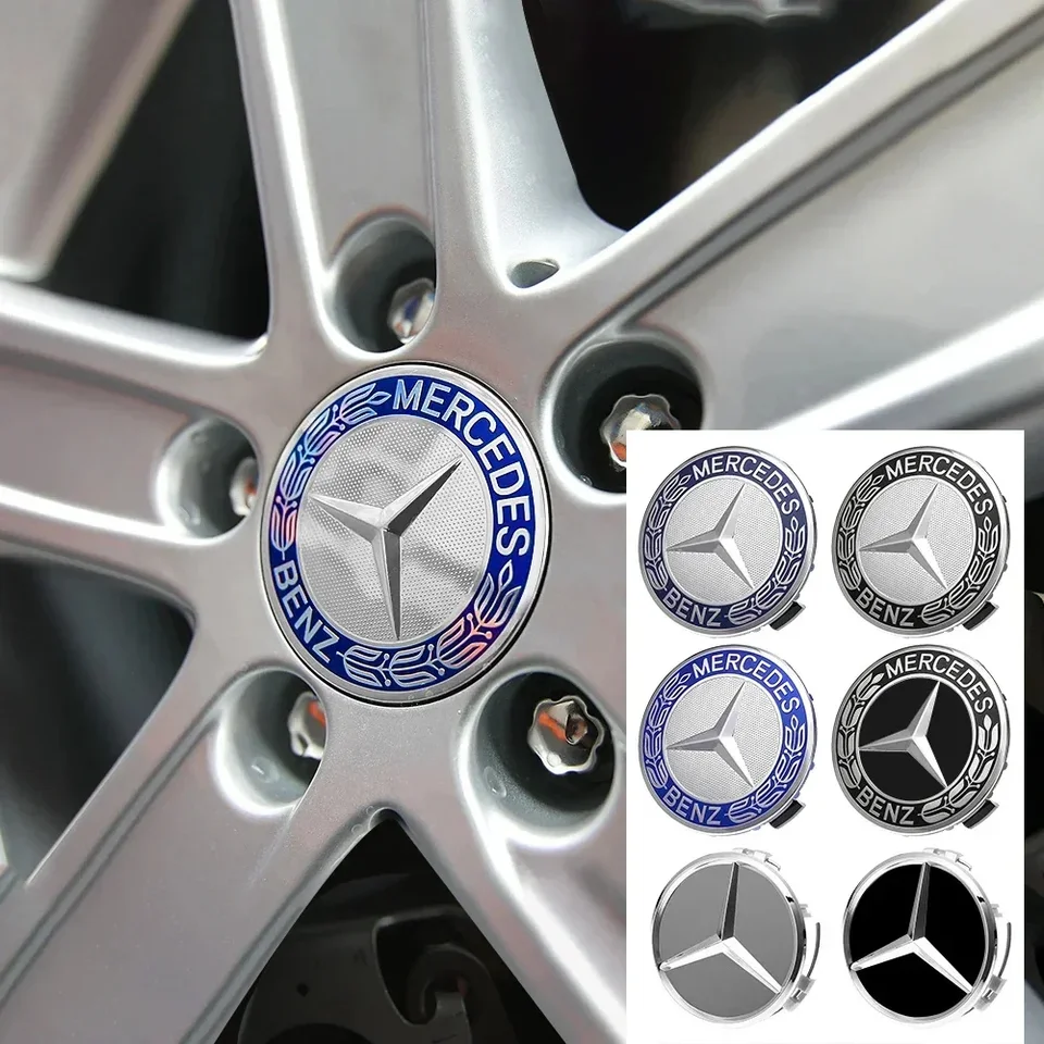Automatické 75 mm stredné koleso Centry Cap Cap Odzadenie Doplnky pre Mercedes Benz Maybach W204 W205 W211 W21 C260 E300 W205 W212 AMG