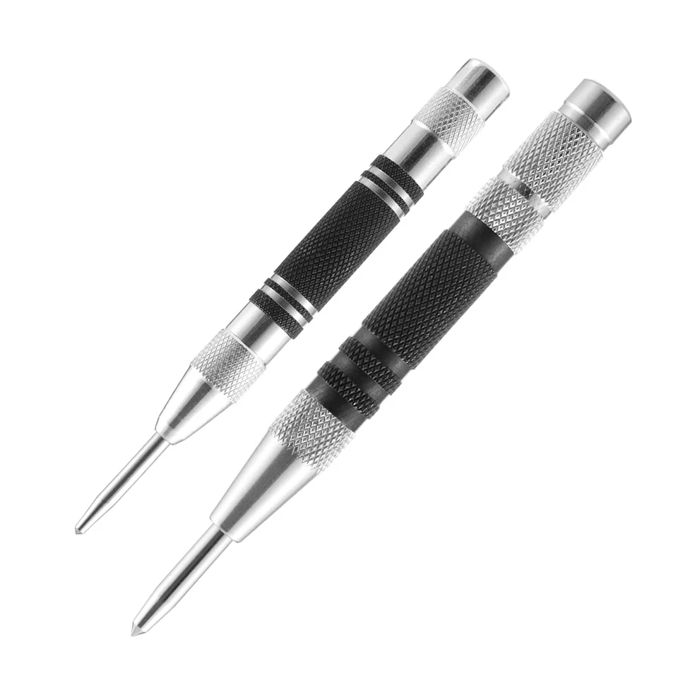 Automatické centrum Punch Automatic Kerner Center Pin Woodworking Tools Tools Spring Načítaný značkovač drevo pretlačový zubný marker stolársky náradie