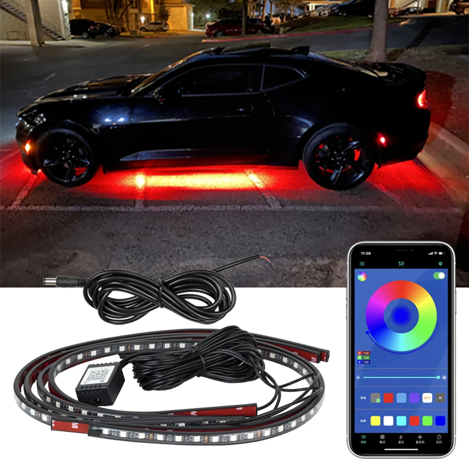 Automatické dekorácie Flexibilné podľahlé pásové pásové LED LED Aplikácia LED Aplikácia/ovládací prvok RGB Neon Light Atmosféra Lamp