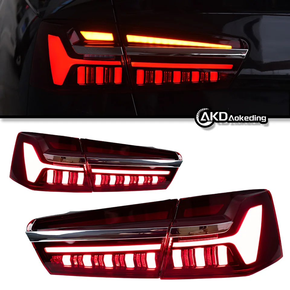 Automatické diely zadné svetlo pre A6 A6L 2012-2015 C7 C8 Najnovší štýl riadiaceho signálu Brzdenie reverzného svetla Accesorios modifikované