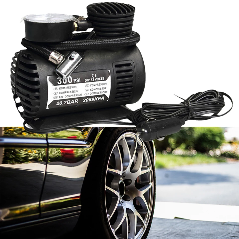 Automatické motocykle prenosné loptové hry vzduchový kompresor automobil Auto vzduchové čerpadlo kovové abs psi pump pump loptové hry Monitor Monitor jas