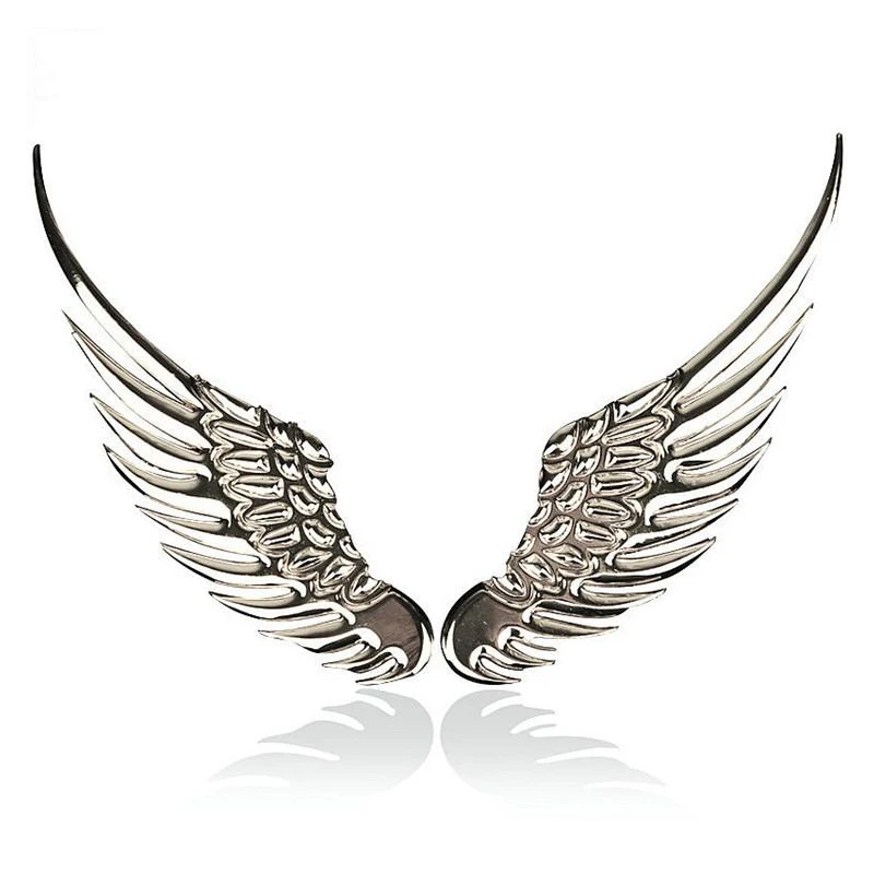 Automatické nálepka 3D stereo metalové anjelské krídlo dekorácia s nálepkami Chrome Chrome Car 3D Big Wings Sticker