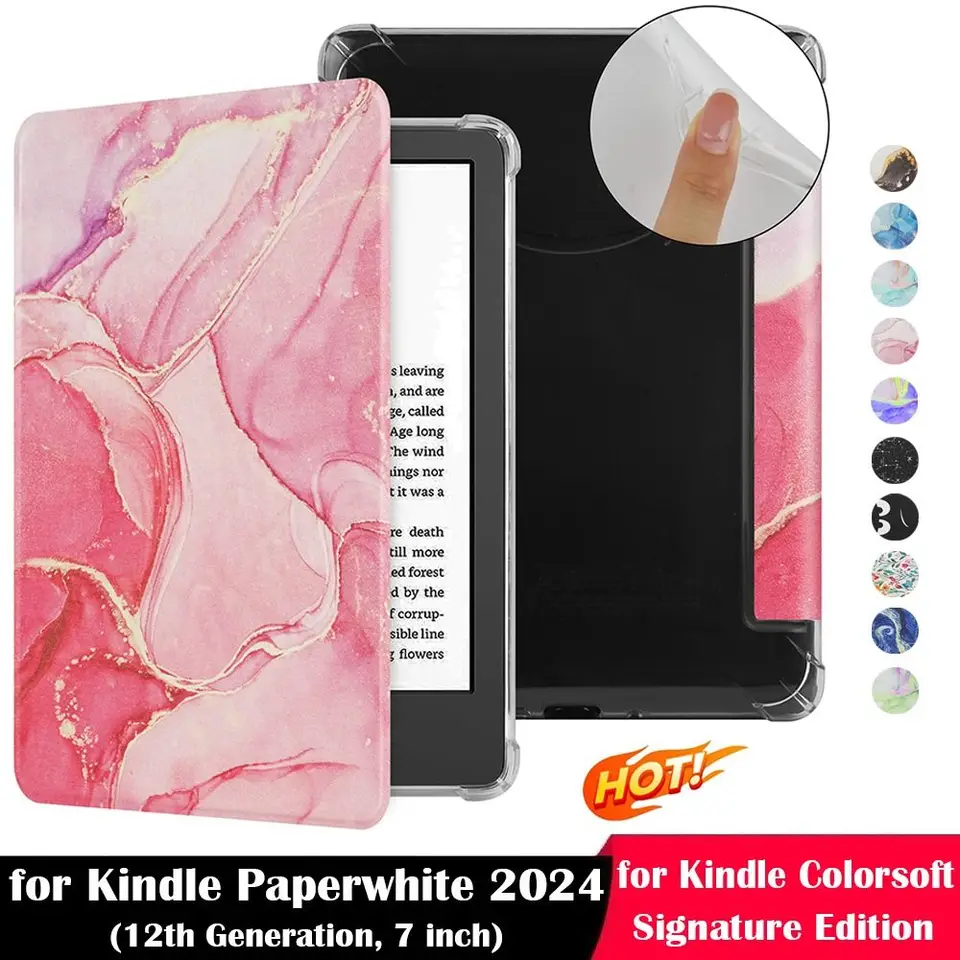 Automatické prebudenie/spánok Colorsoft Case Scoups-odolný ochranný kryt E-Reader pre Kindle Paperwhite 2024 7 palca (12. generácia)