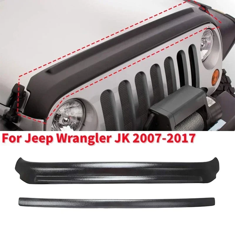 Automatické predné kapucňa Stone Guard Car Hood Air Deflector Bug Shield pre Jeep Wrangler JK 2007-2017