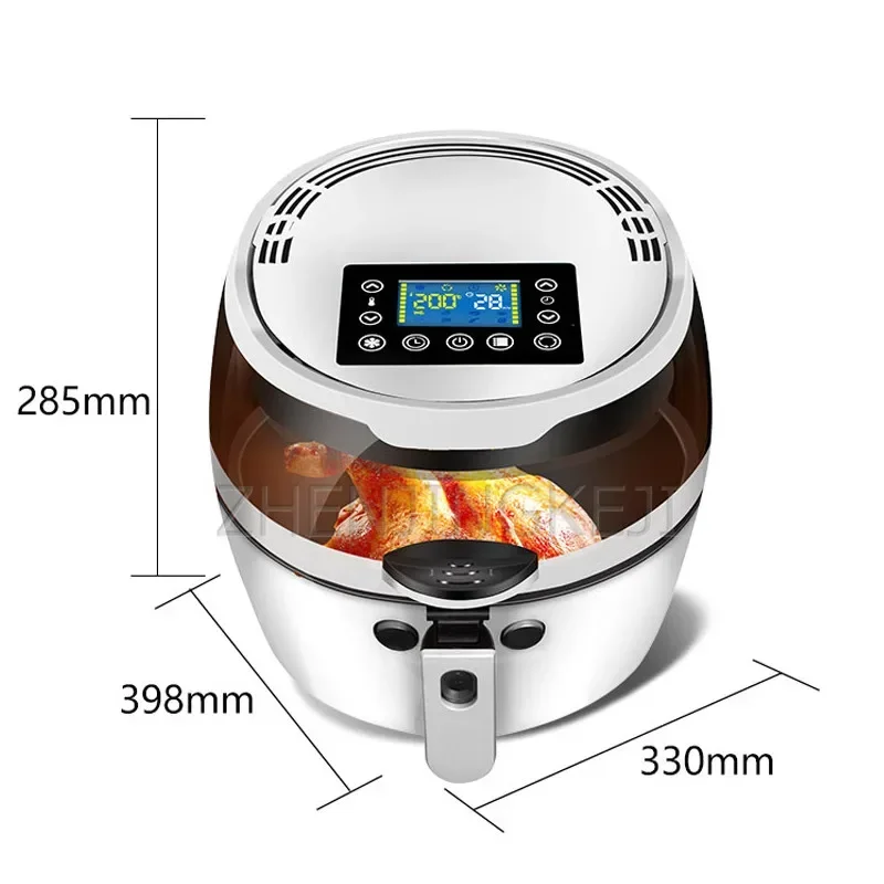 Automatické premiešanie Viditeľné vzduchové fritéza Domov inteligentný 8L vysokej kapacity plne automatické multifunkčné fritéza elektrické pečené hrniec