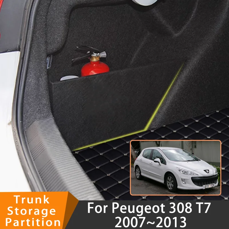 Automatické príslušenstvo pre Peugeot 308 T7 2007 ~ 2013 2012 2012 MK1 Organizátor automobilov Kombod Trunk Detick