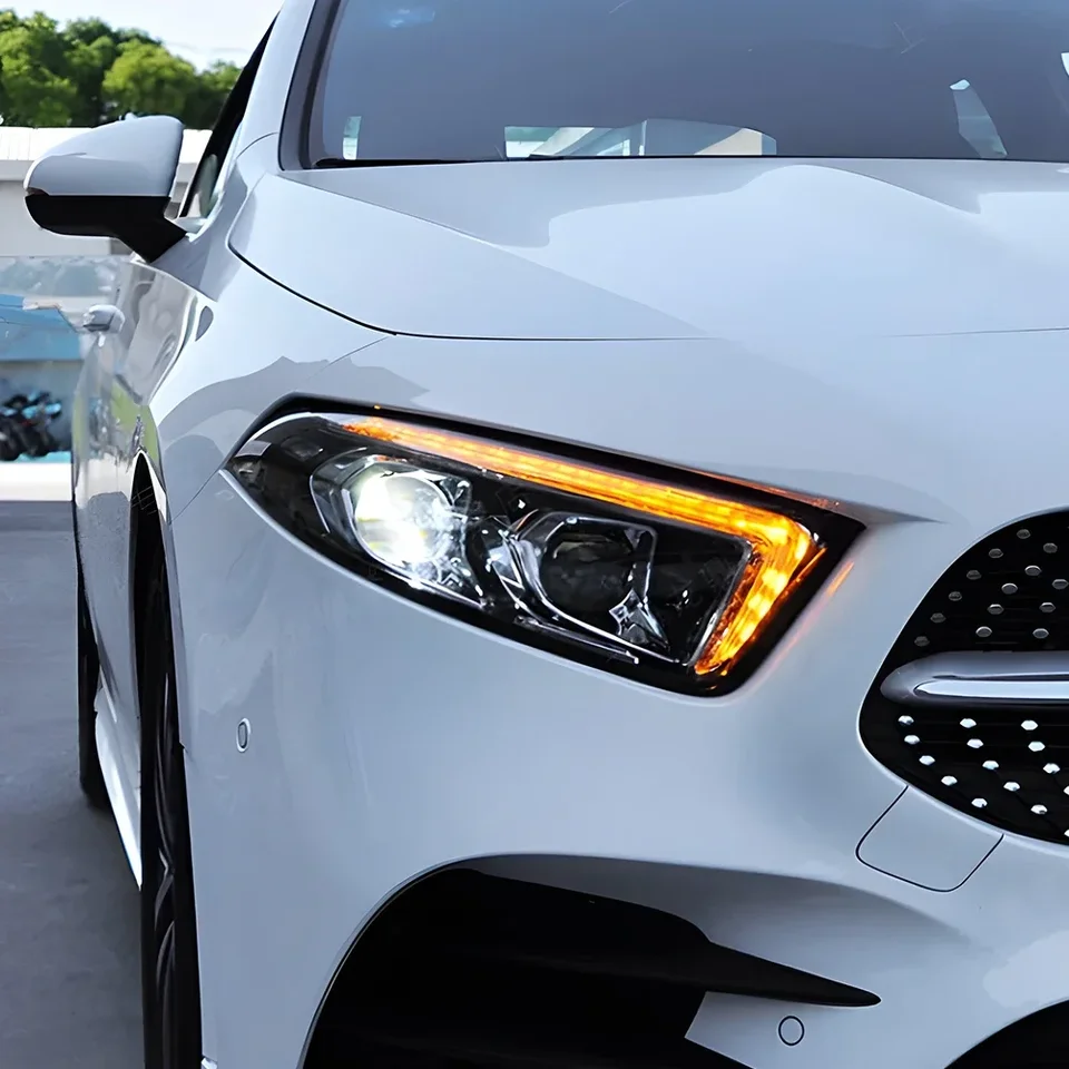 Automatické svetlomet pre W177 A180 2019-2023 LED autá Svetlá zostava Aktualizácia A200 Vysoký konfigurový štýl Bifokálne príslušenstvo šošovky