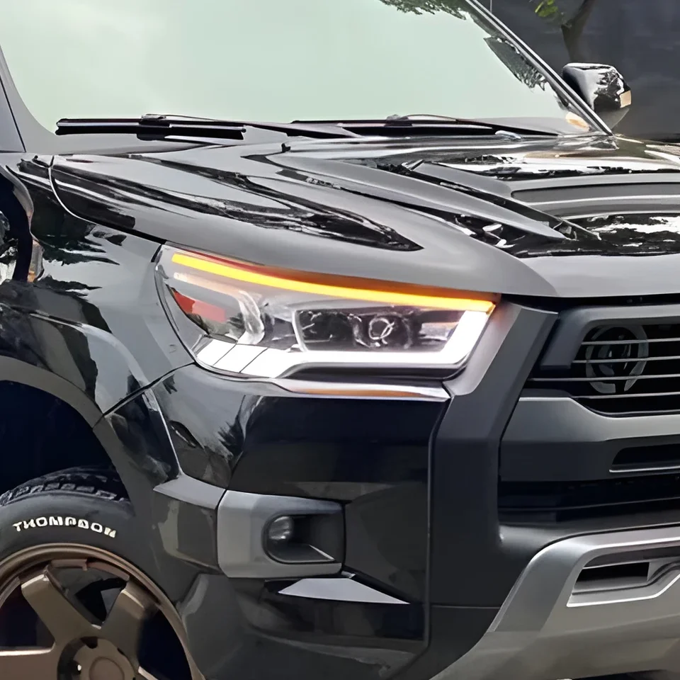Automatické svetlomety pre Toyota Hilux Revo Vigo 2021-2024 LED auto predné svetlá zostava Montáž s dvojitým projektorom