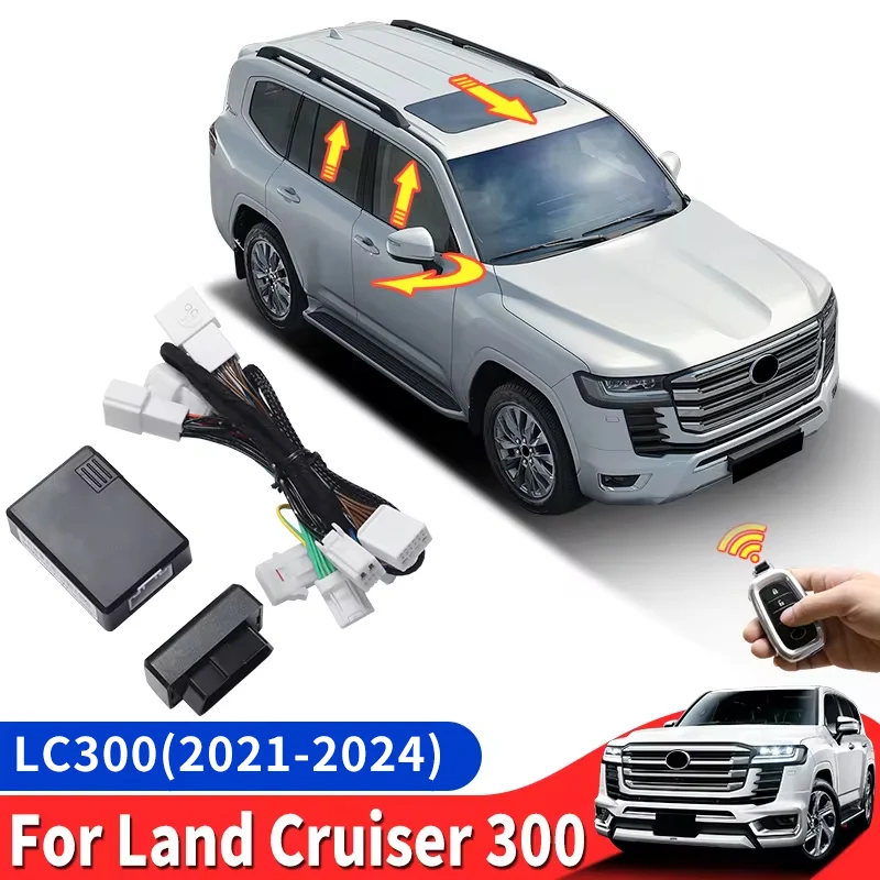 Automatické zatvorené okno + Modul OBD Dvers + Skladanie pre Toyota Land Cruiser 300 LC300 2021 2022 2023 2024 Vnútorné príslušenstvo