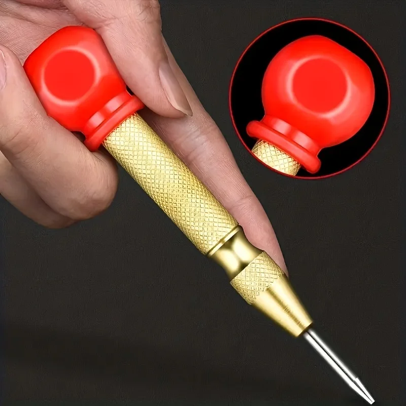 Automatický jarný stredný úder, automatický jarný typ vŕtania Punch Locator, okenný istič vhodný pre kovové drevené sklo plasti