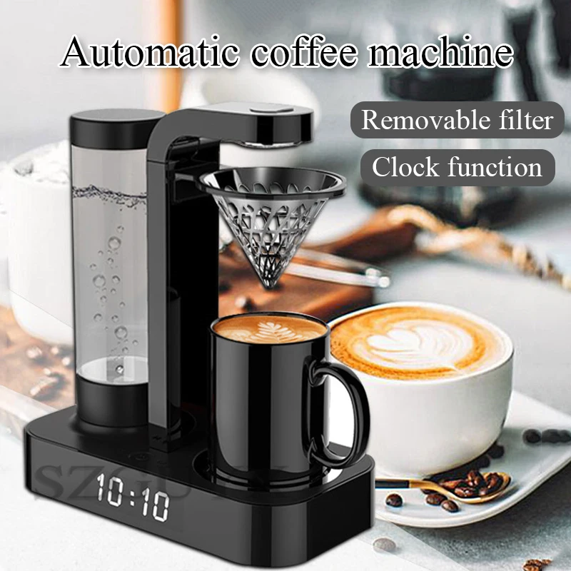 Automatický kávový stroj Domov Office Dierovanie čajového stroja Small Mini American Drip Smart Coffee Machine