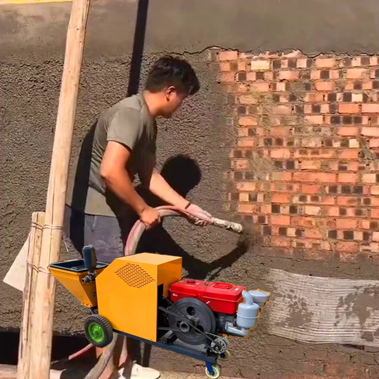 Automatický maľovaný striekajúci stroj cena vysokej kvality mínom mínomet cement cement Elektrická dieselka Mini štukový omietkový stroj/postrekovač