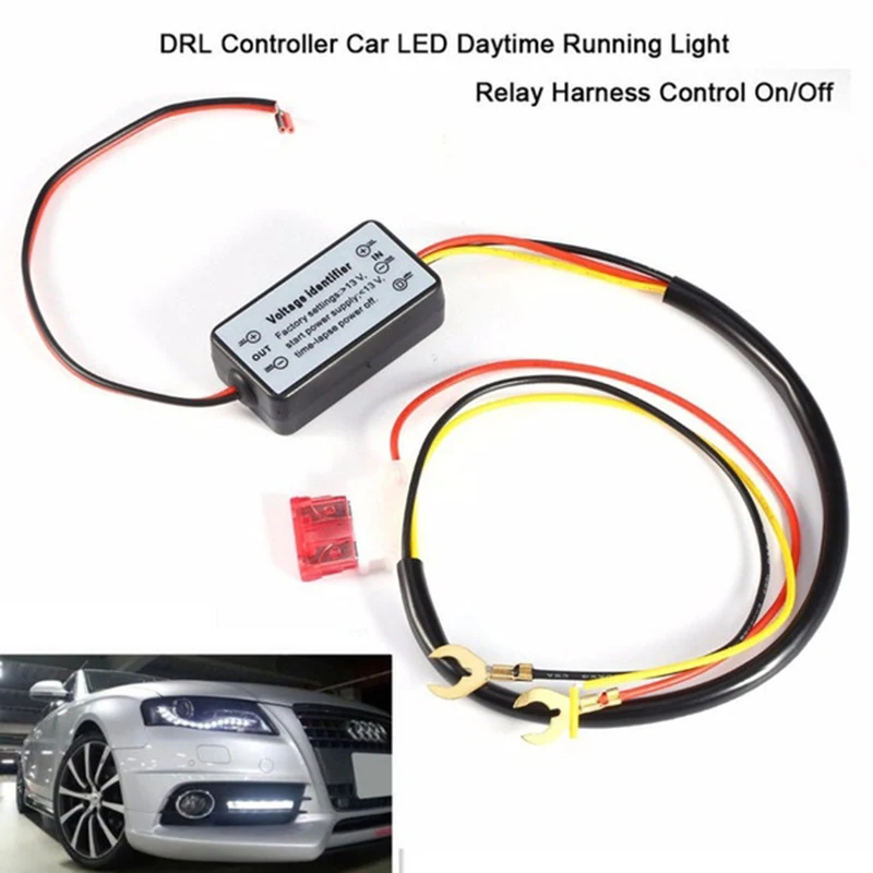 Automatický ovládač Ovládača DRL Controller DRL Automatické auto LED DENNÉ RUDNÁ Svetlo relé Postroj Stlmenie hmlového svetla