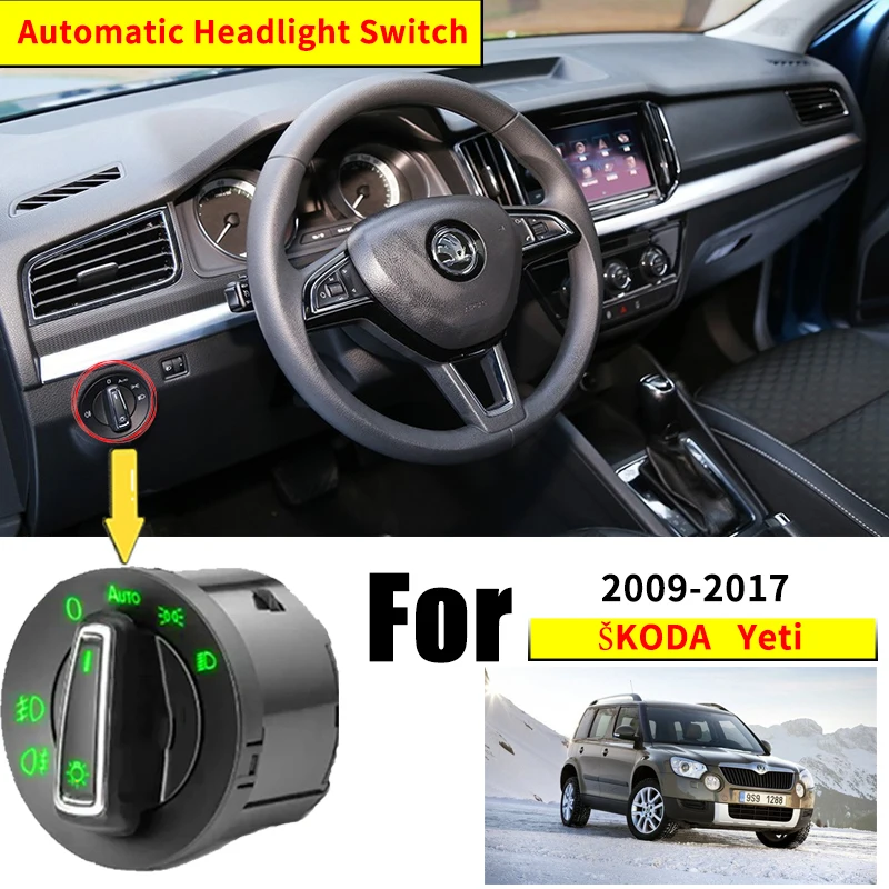 Automatický prepínač svetlometu pre SkoDa Yeti 5L 2009 2010 2012 2012 2013 2014 2015 2016 2017 2017
