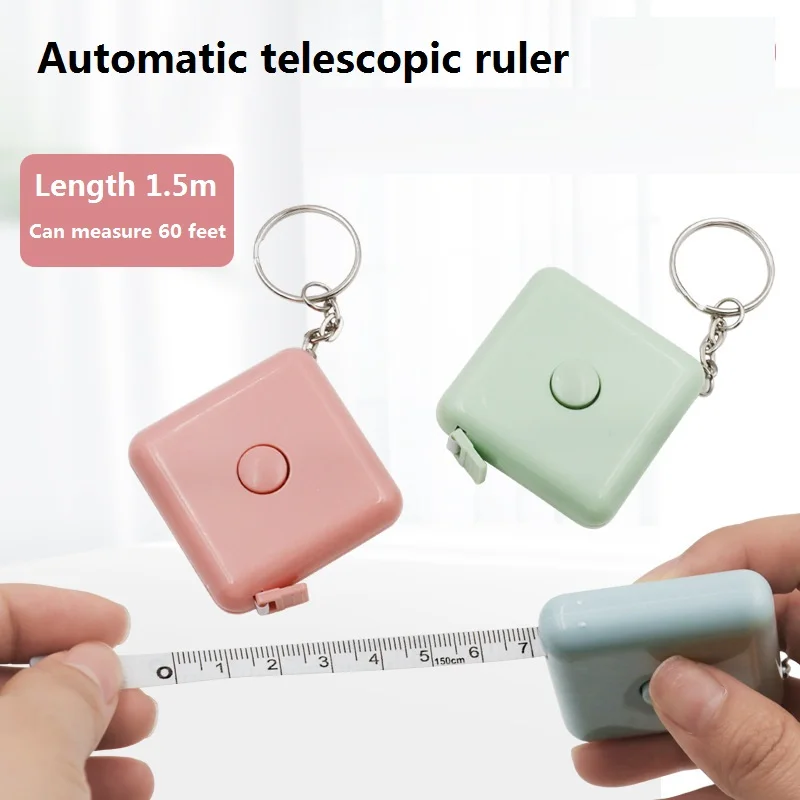Automatický teleskopický pravítko Nordic Style Simple prenosná mini páska, mužský a anglický duálny systém automatický strmeň