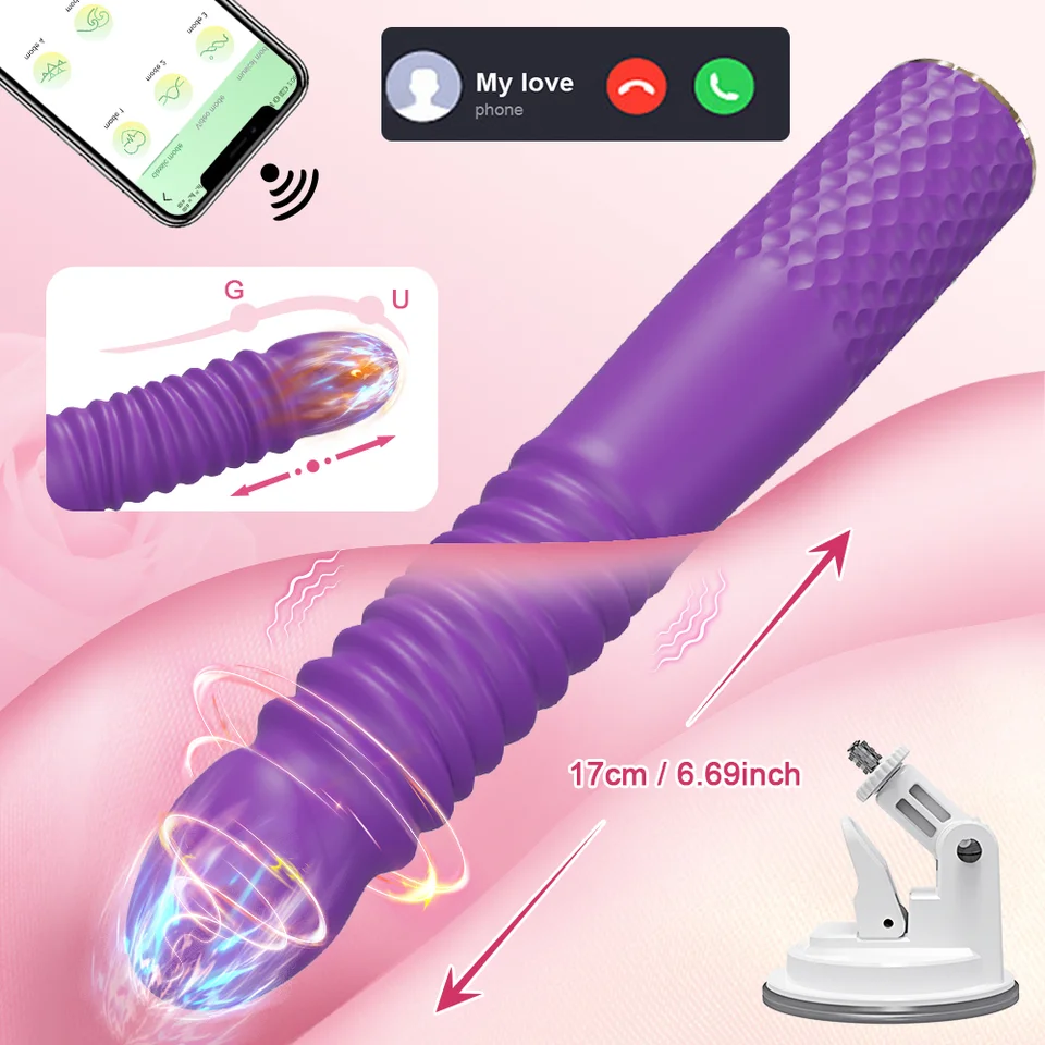 Automatický teleskopický sex stroj tlačí dildo vibrátor Žena sexuálne hračky masturbácia pre ženy g Spot klitoris vaginálna stimulácia