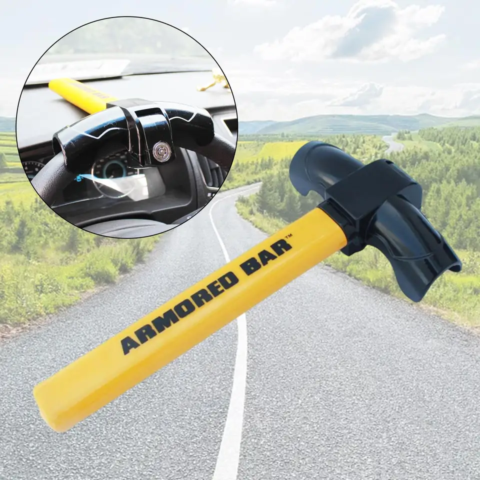 Automatický zámok volantu s 2x kľúčmi Klávesy robustná bezpečnostná z nehrdzavejúcej ocele Pohodlné T v tvare pre vozidlá SUV Truck Cars