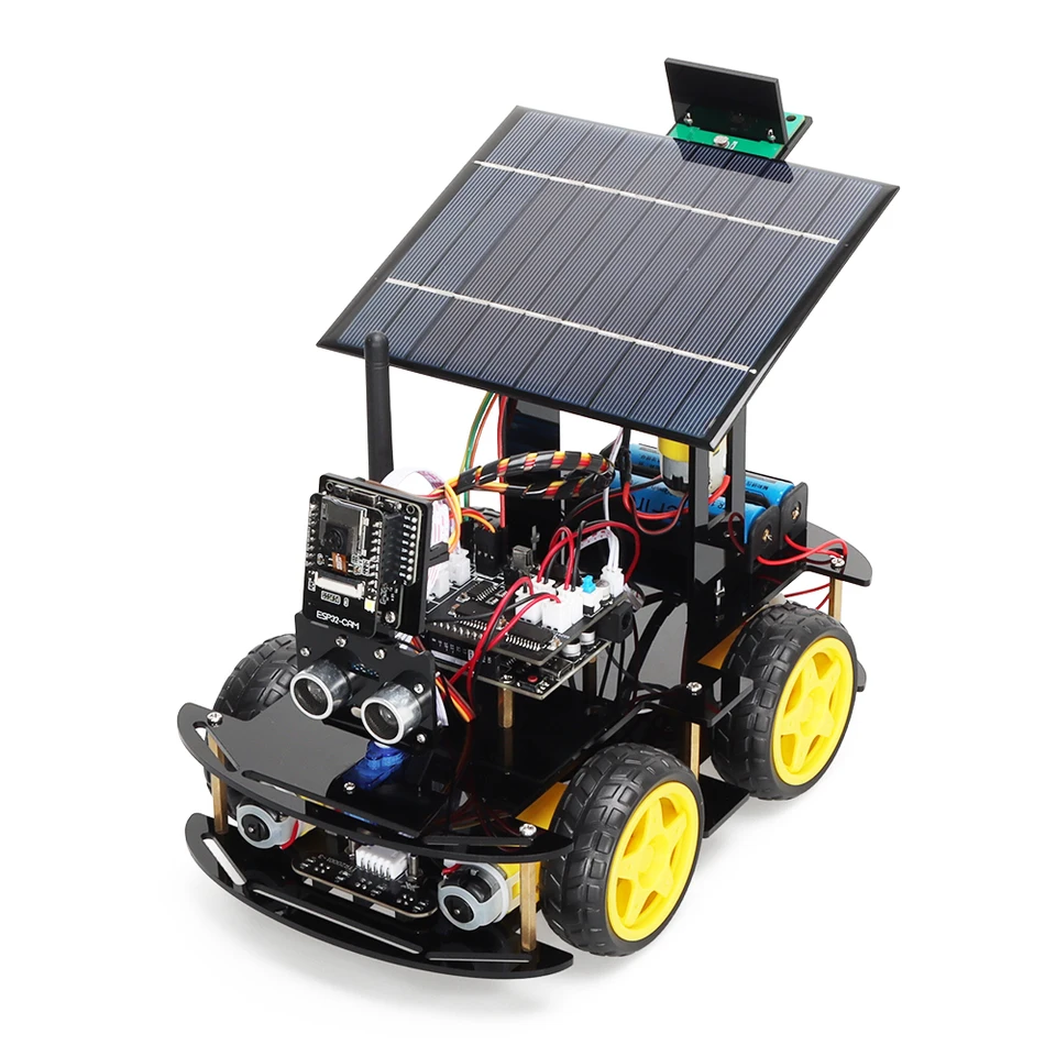 Automatizácia ESP32 CAM Robot Car KITS pre programovanie Arduino Programovanie Solar Tracking and Nabíjanie Set DIY Electronics Project Robotic Kit