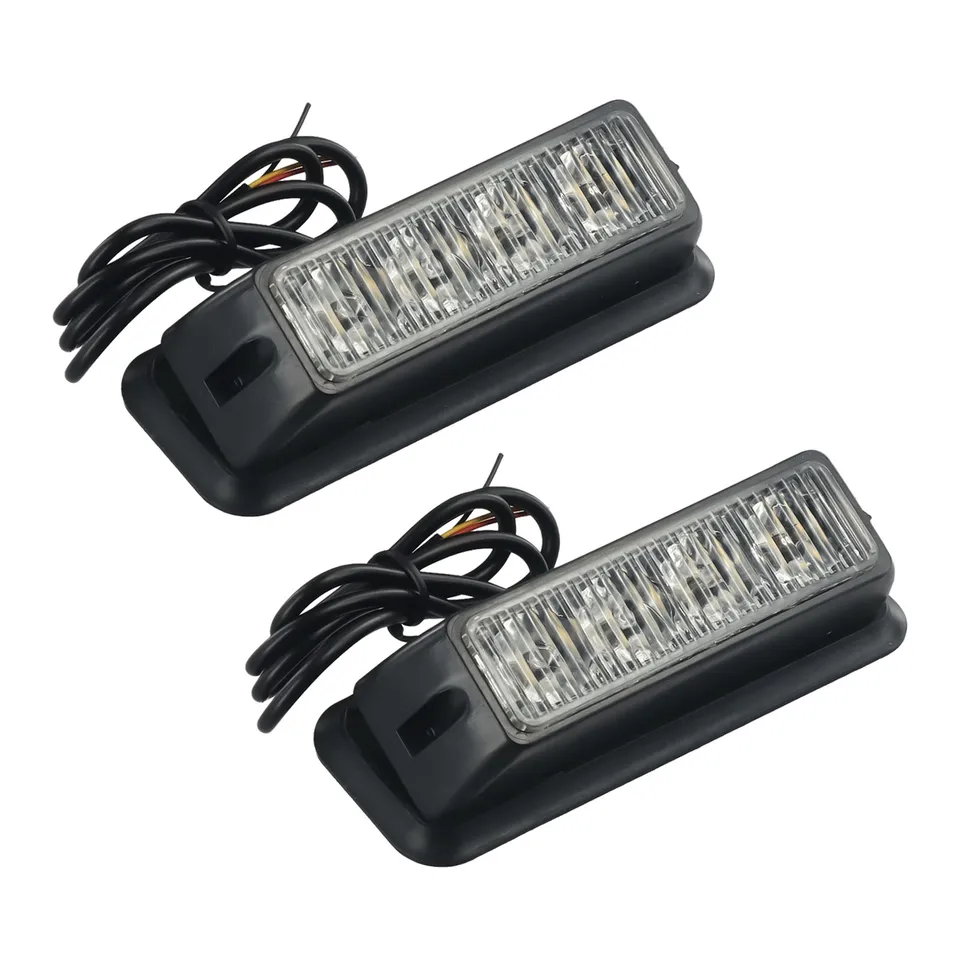 Automobil LED auto bleskové svetlo oranžové jantárové rozkladanie svetla strobe gril gril auto bleskové svetlo IP67 DC 12V High -Power Light Práľba