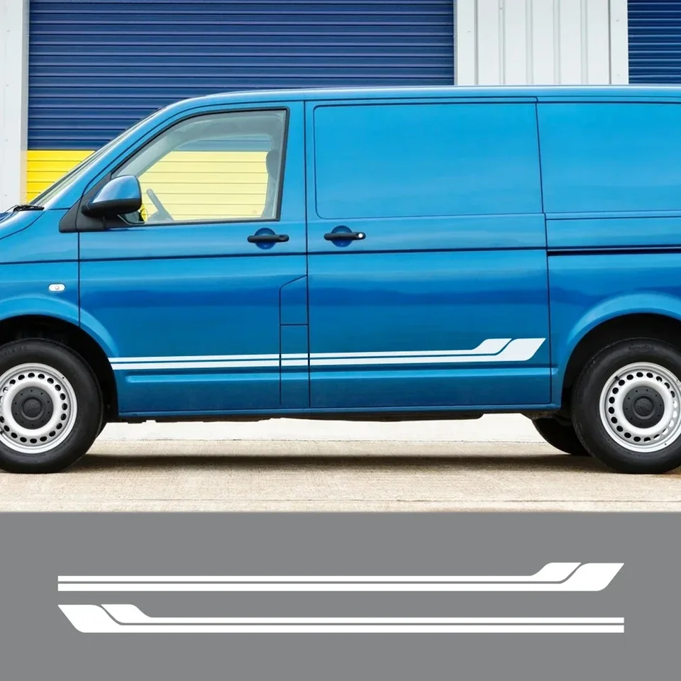 Automobil oba bočná vinylová nálepka automatické dverové obtisky dekorácie Automobilné ladenie príslušenstva pre Volkswagen VW Transporter T4 T5 T6