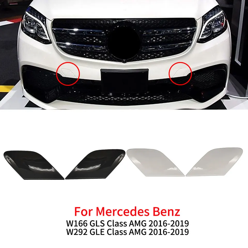 Automobil predný nárazník vlečný kryt kryt s čiapkou čierna biela pre Mercedes Benz GLE GLS CLASS W166 W292 GLE63 GLE53 GLS43 AMG