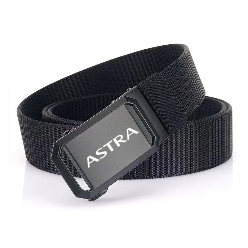 Automobil taktické pásové rýchle uvoľnenie Vonkajší vojenský pás pre Opel Astra Soft Real Nylon Sports Accessories Men Ženy Čierny opasok